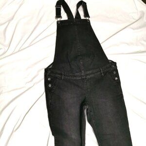 Gap Black Denim Maternity Overall Jumper M